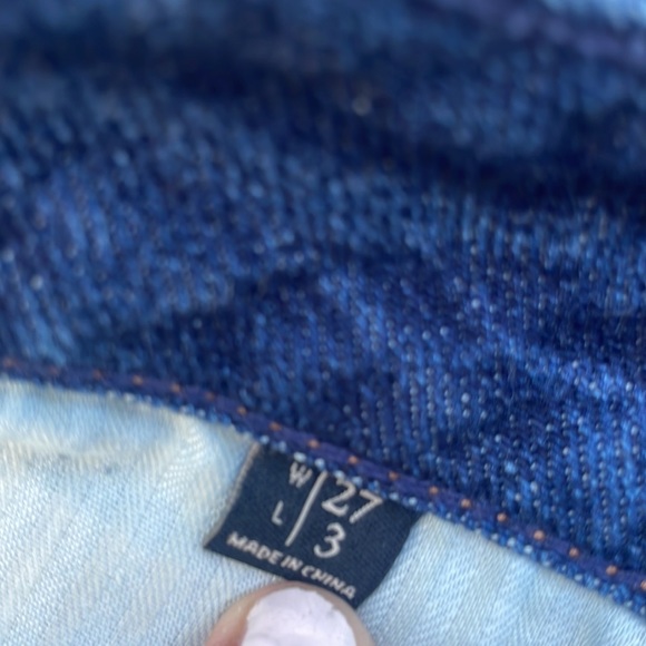 Abercrombie & Fitch Distressed Button Fly Denim Jean Shorts - Picture 4 of 7